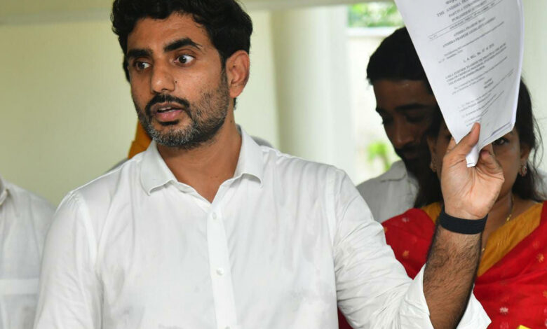 Naidu's life under threat in jail, Lokesh tells Amit Shah