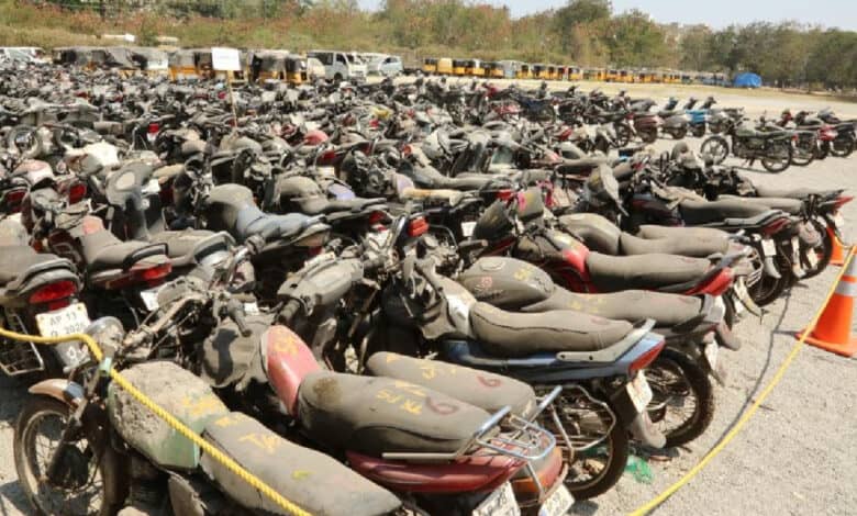 357 unclaimed vehicles to be auctioned in Hyderabad