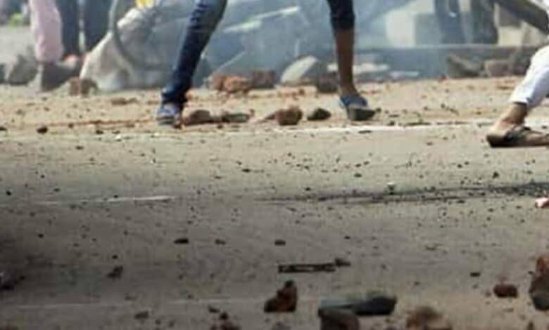 Stone-Pelting-Protest
