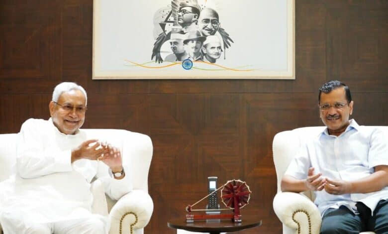 Bihar CM Nitish Kumar meets Arvind Kejriwal in Delhi