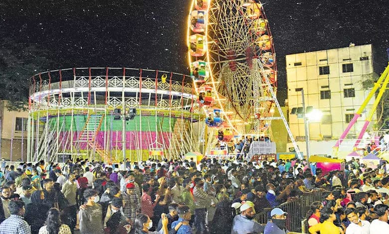 The exhibition, not limited to shopping but also combining commerce and business with recreation and relaxation, is expected to attract 25 lakh visitors. To ensure the safety of visitors, the exhibition society has implemented security measures, including CCTV surveillance, over 500 personnel, an on-site police station, fire safety, etc. Though the exhibition society has not changed ticket price and visiting hours and planned to end Numaish in Hyderabad on February 15, the managing committee has the right to extend the duration.
