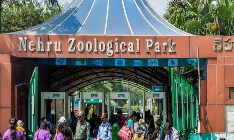 Rush outside Nehru Zoo Park in Hyderabad