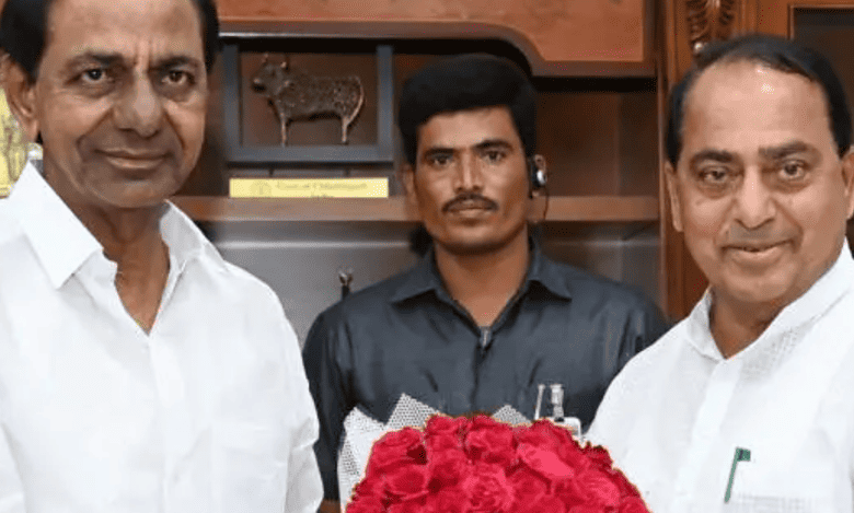Former minister A Indrakaran Reddy sent his resignation letter to BRS chief K Chandrasekhar Rao on Wednesday.