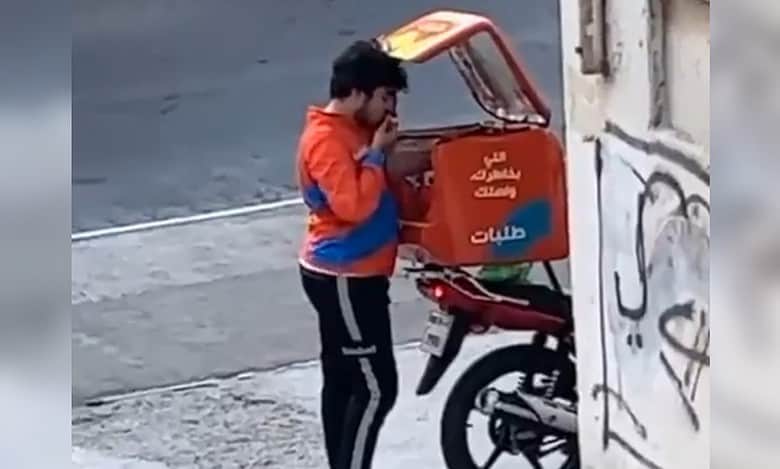 Viral video: Talabat rider seen eating customer's food