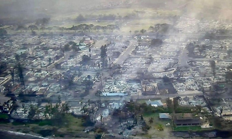 Devastating hurricane-driven wildfires in Hawaii kill 6, destroy town