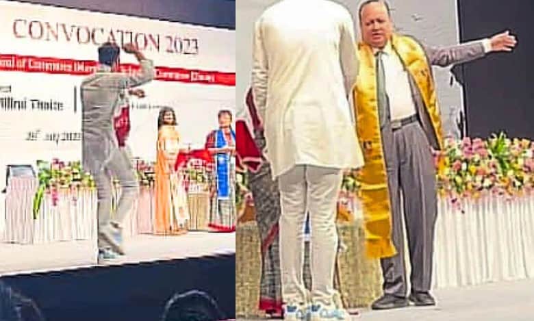 Watch: Student dance on convocation dais irks faculty