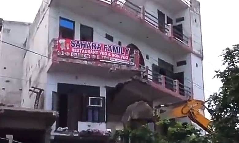 Nuh violence: Hotel from where stones were pelted at religious procession razed