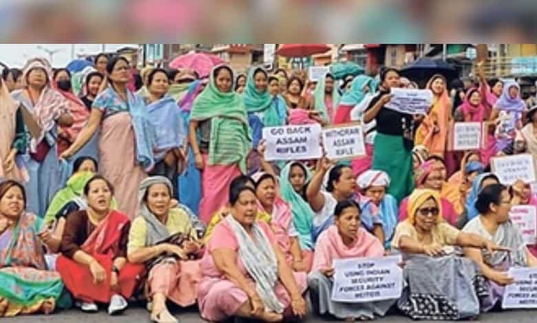 Thousands of women stage protests in Manipur
