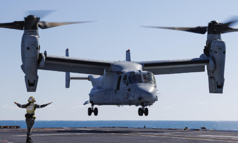 US military aircraft crashes off Australia's coast