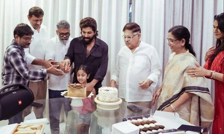 Celebrations at Allu Arjun's Hyderabad home: Pics, videos