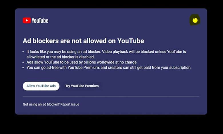 YouTube testing countdown timer on ad-block warnings