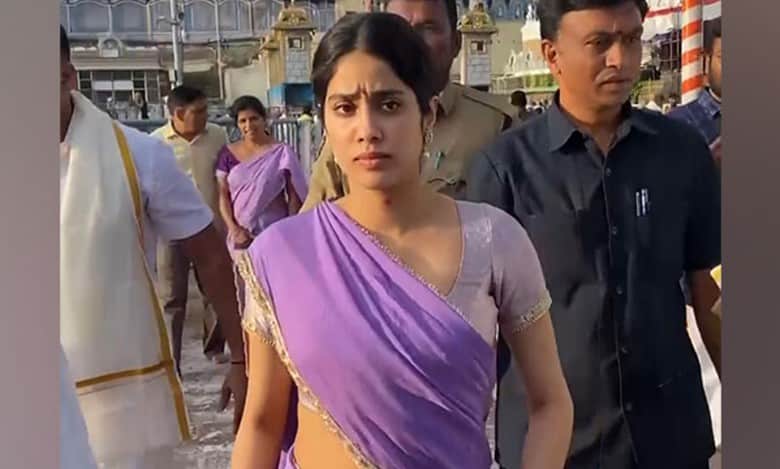 Janhvi Kapoor spotted at Andhra's Tirupati Temple