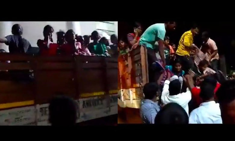 Food Poison in Nagarkurnool; students taken to hospital in truck