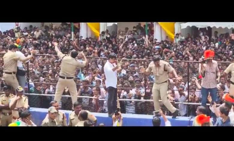 Cops groove on Ganesh immersion: social media remains divided