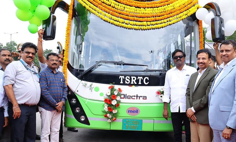 25 TSRTC electric metro luxury AC buses launched in Hyderabad