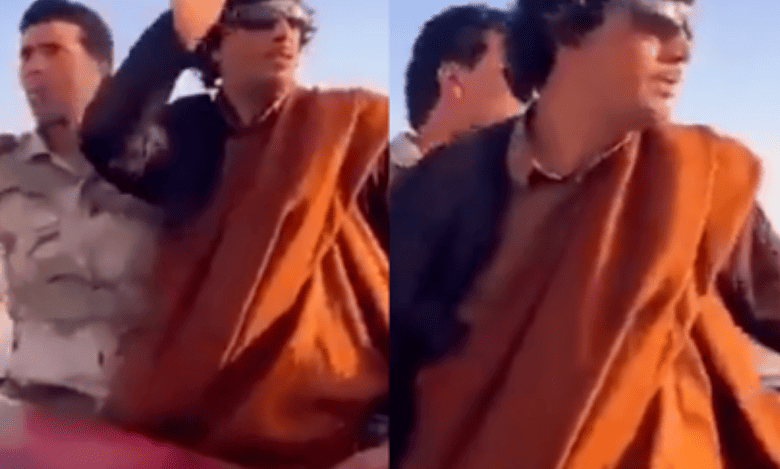 Video: Look-alike of Muammar Gaddafi roams the streets of Libya