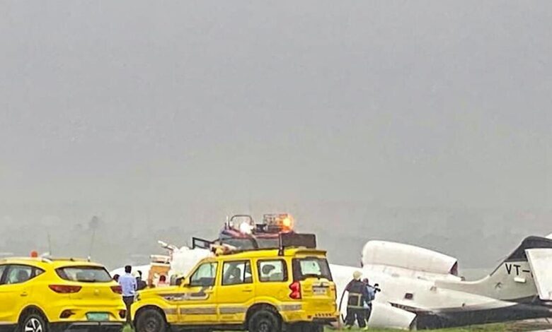 Small aircraft skids off runway at Mumbai airport; 8 injured