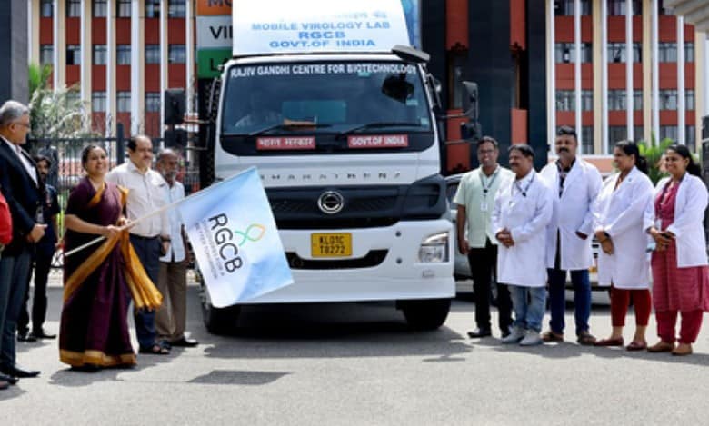 RGCB rolled out a fully-equipped mobile virology testing laboratory