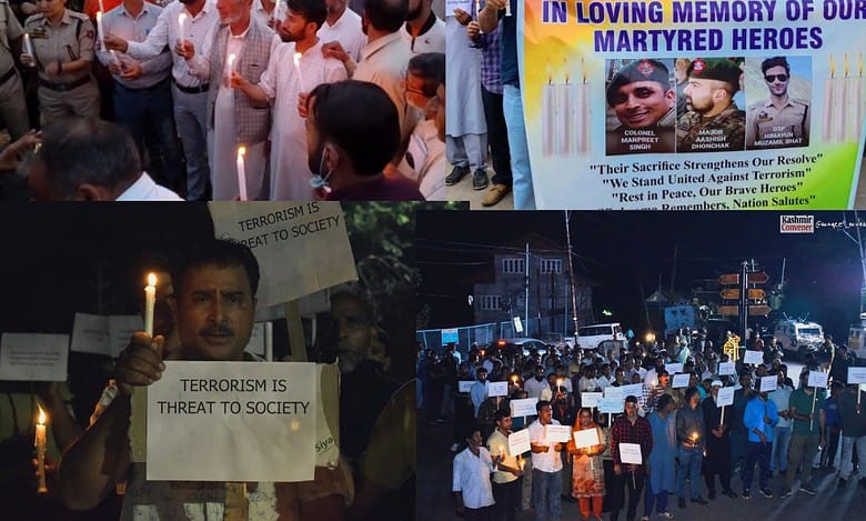 J&K: Candlelight vigil held to pay tribute to slain officers