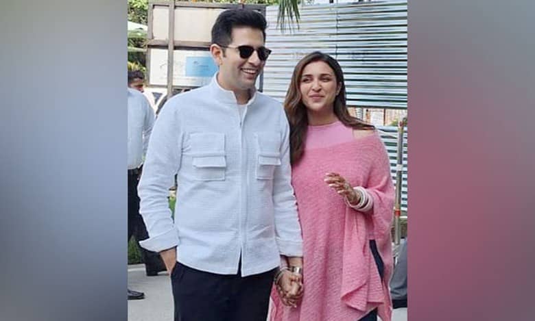 Parineeti Chopra, Raghav Chadha's 1st public appearance as newlyweds