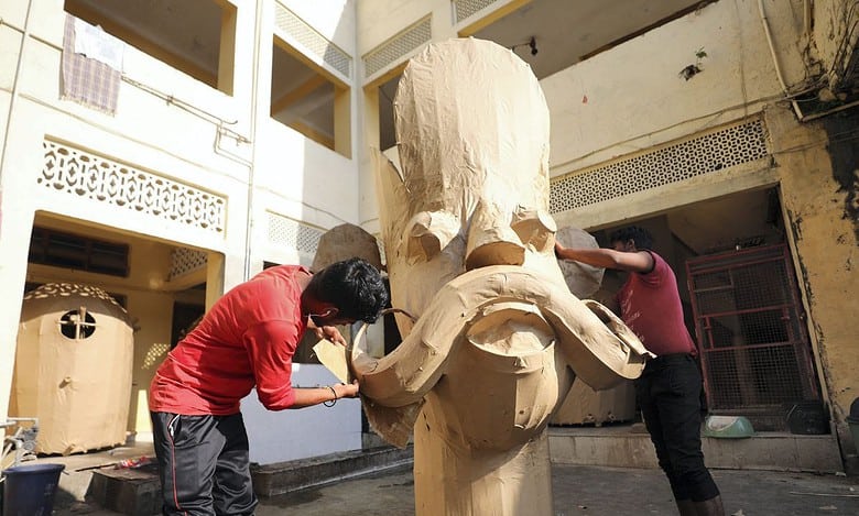 Muslim artisans from UP keep date with Jammu for Dussehra effigies