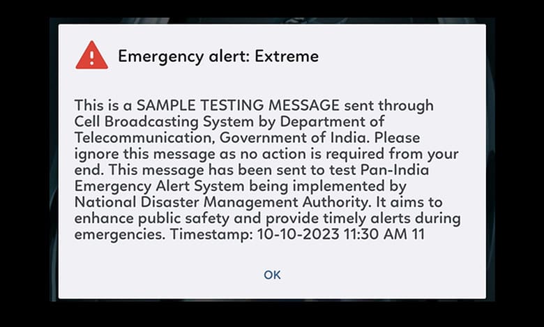 Govt tests alert message for Android, iOS users with loud beep sound