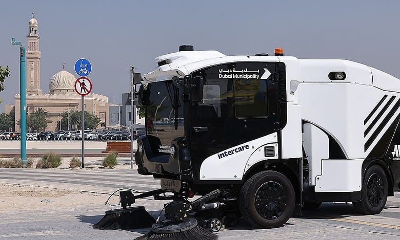 Watch: Dubai tests self-driving cleaning vehicle for cycling tracks