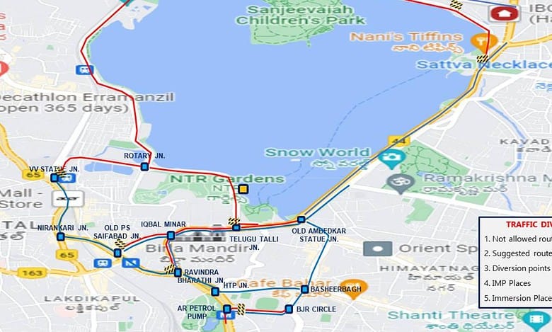 Hyderabad traffic police issues advisory ahead of Durga immersion