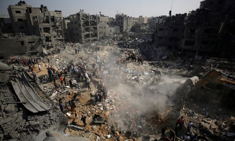 27 killed in Israeli airstrike near UNRWA school in Jabalia refugee camp; toll at 9056