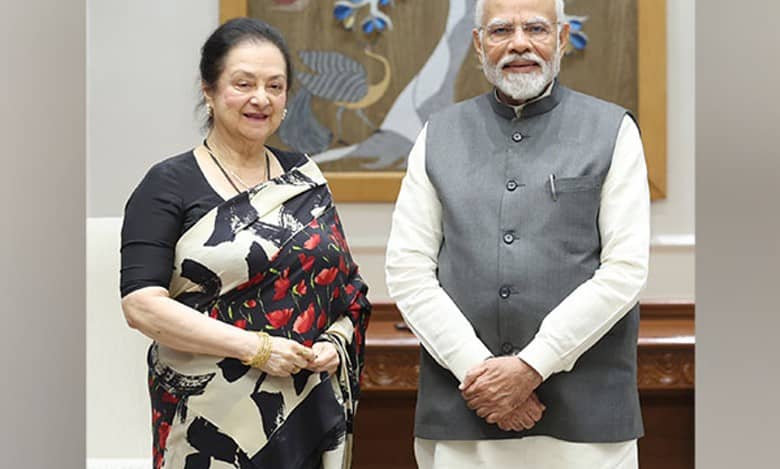 "Pioneering work in cinema admired across generations": PM Modi meets Saira Banu
