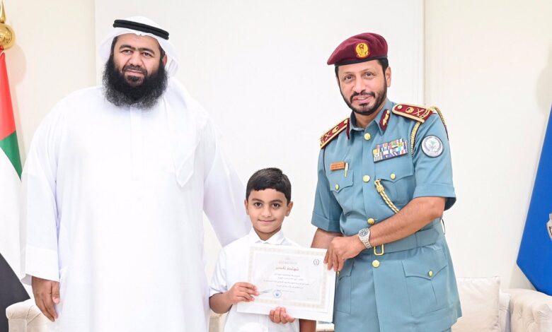 Sharjah Police honour boy for saving classmate's life
