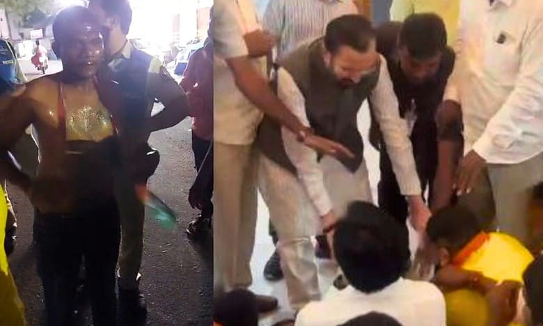 Video: Supporter of Vemulawada BJP ticket aspirant tries to kill self