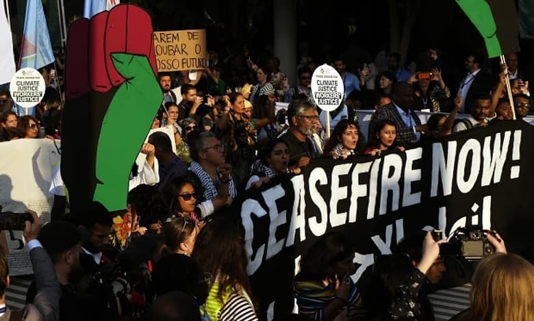 Watch: Dubai witnesses largest demonstration at COP28 demanding Gaza ceasefire