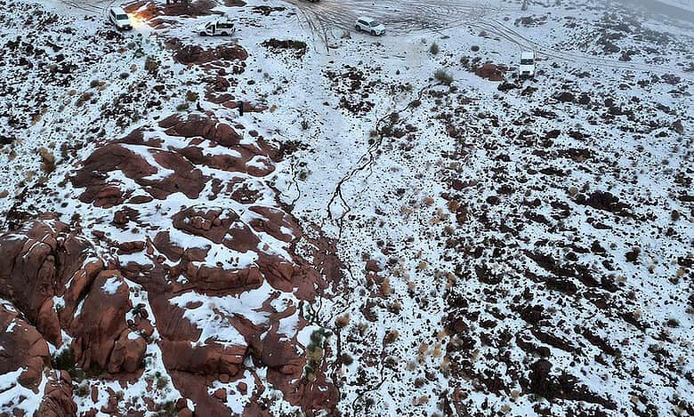 Watch: Snow falls at Jabal Al-Lawz in Saudi Arabia