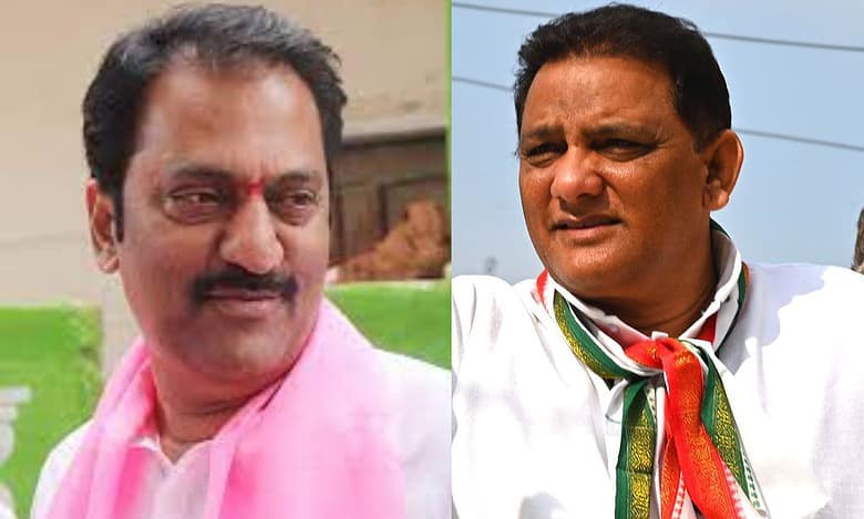 Image of BJP leader Maganti Gopinath and Mohd Azharuddin.