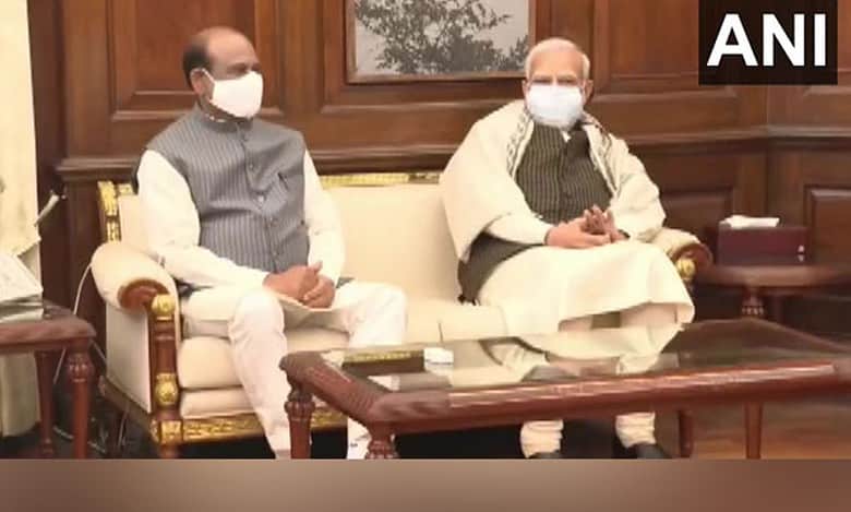 PM Modi, other leaders meet Speaker Om Birla after Lok Sabha adjourned sine die