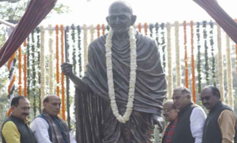 ‘PM Modi’s decisions reflect Mahatma Gandhi’s ideas’: Rajnath Singh