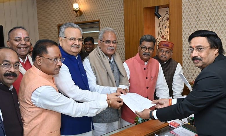Chhattisgarh: Ex-CM Raman Singh files nomination for assembly speaker's post