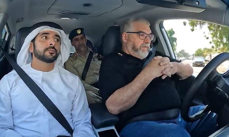 Watch: Sheikh Hamdan rides in self-driving taxi in Dubai