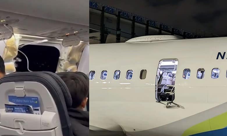 Boeing aircraft door blows away right after take-off