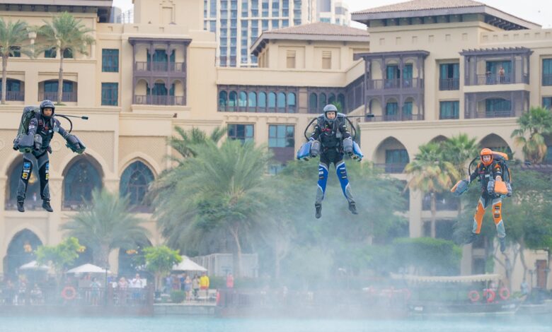 Watch: World'st first jet suit race to take off in Dubai