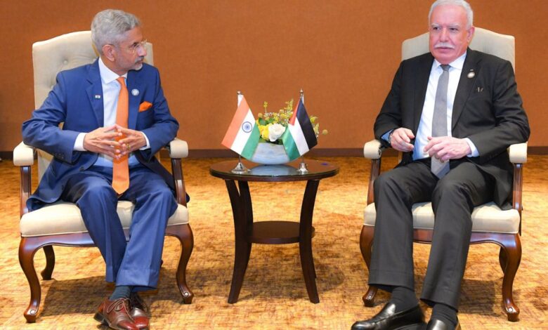 Jaishankar discusses Gaza conflict with Palestinian counterpart