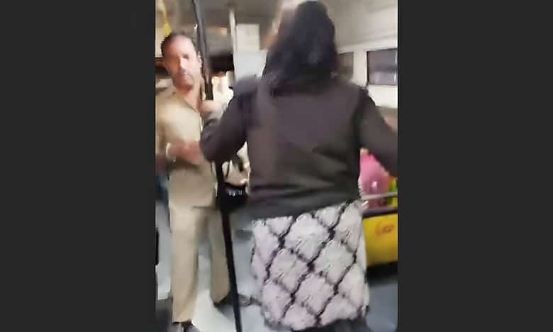 Woman assaults TSRTC bus conductors in Hyderabad