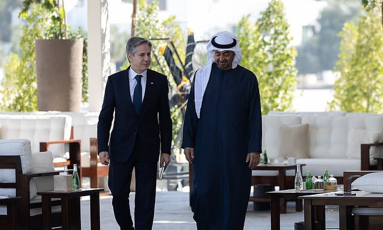 UAE President, US Secretary of State discuss situation in Gaza, bilateral ties