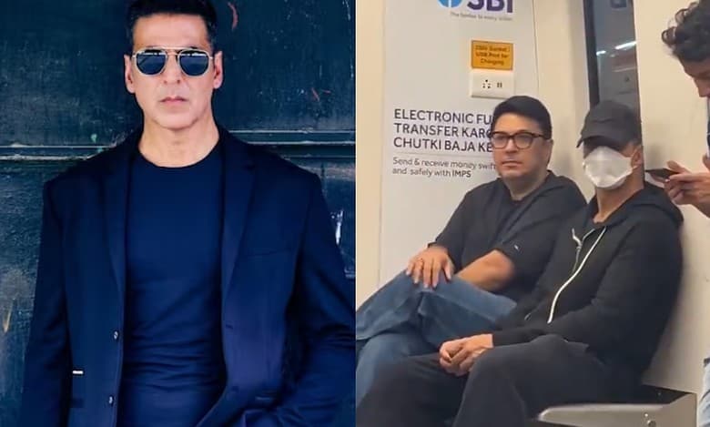 Akshay Kumar spotted travelling in metro, video goes viral