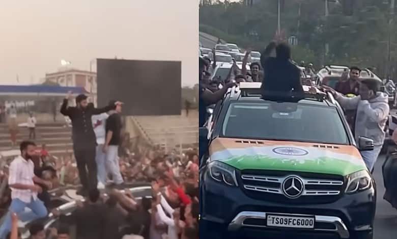 Arun, Tehelka, Samarth disrespect Indian flag at Hyderabad event?