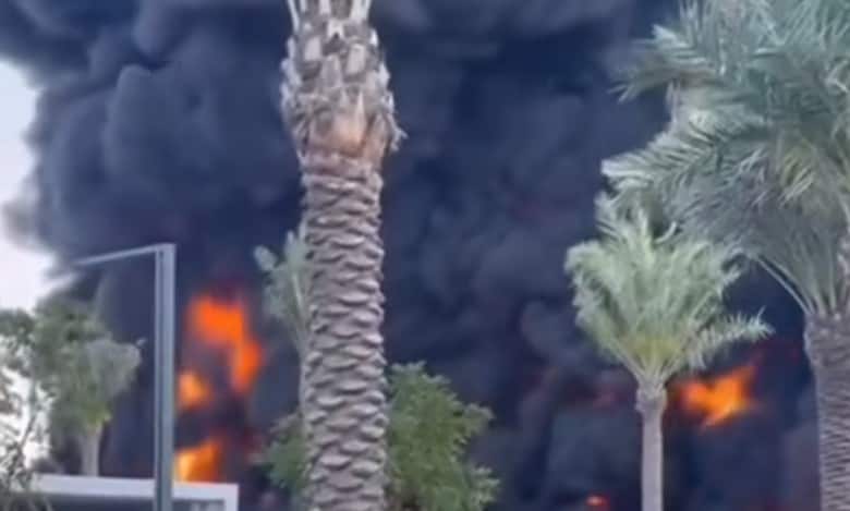 Dubai: Massive fire breaks out on E611 route