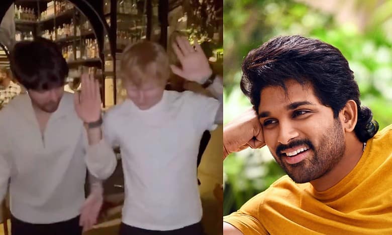 Ed Shereen dances to Allu Arjun's Butta Bomma - viral video