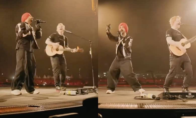 Ed Sheeran shares stage with Diljit Dosanjh at Mumbai concert, fans go into meltdown