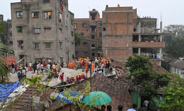 Rescue operation underway after a five-storey under-construction building collapsed